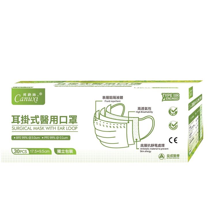 Canuxi Level 3 Type IIR 成人藍色口罩（30片獨立包裝，彩盒過塑）
